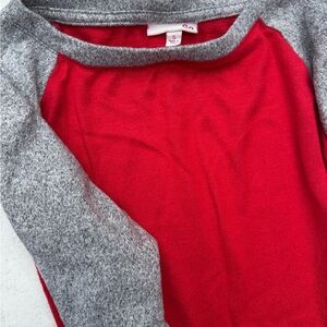 Red and Gray Women's Sweater